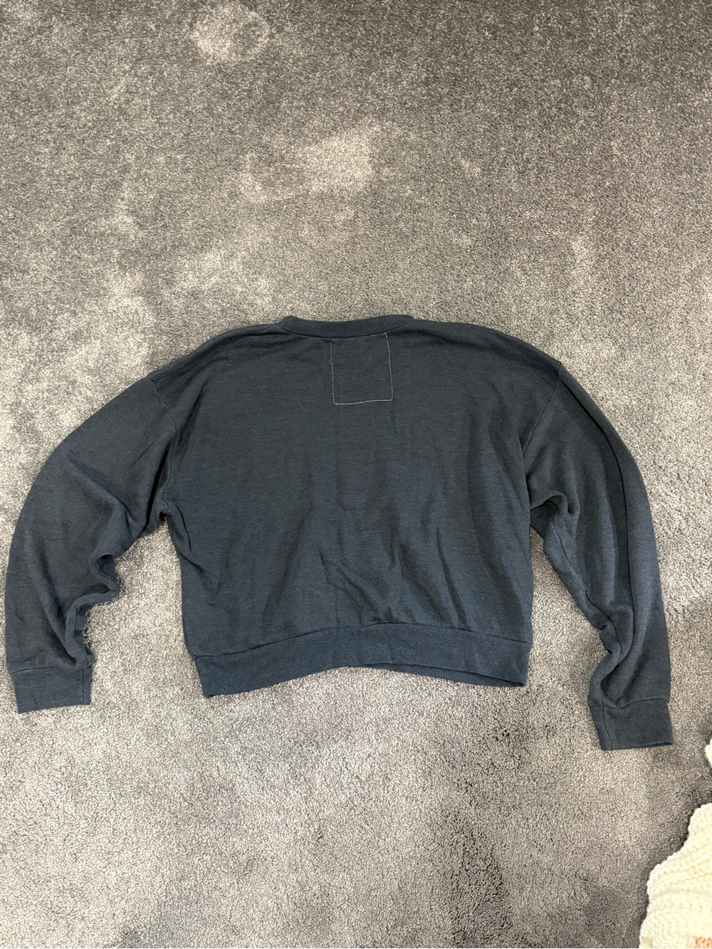 Aviator Nation Black Crewneck with Rainbow Heart Patch - Picture 3 of 3